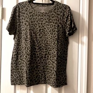 Lucky Brand animal print short sleeves cotton tee🐆👠